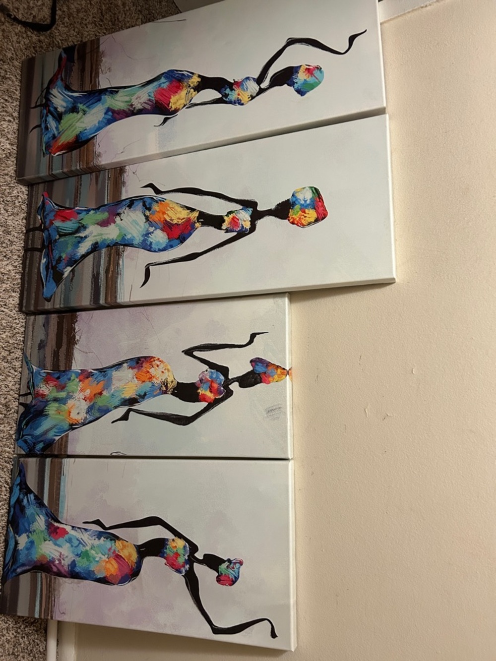 Stunning 4-Piece Canvas Wall Art – Bold Colorful Statement Decor